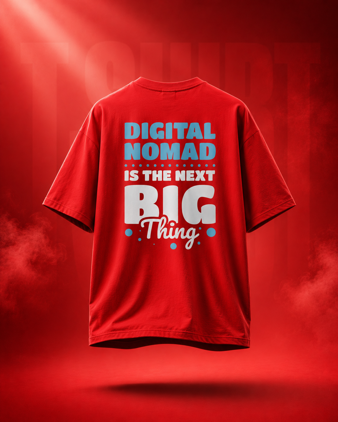 Digital Nomad Oversized T-Shirt – 100% Combed Cotton 220 GSM Unisex Graphic Tee