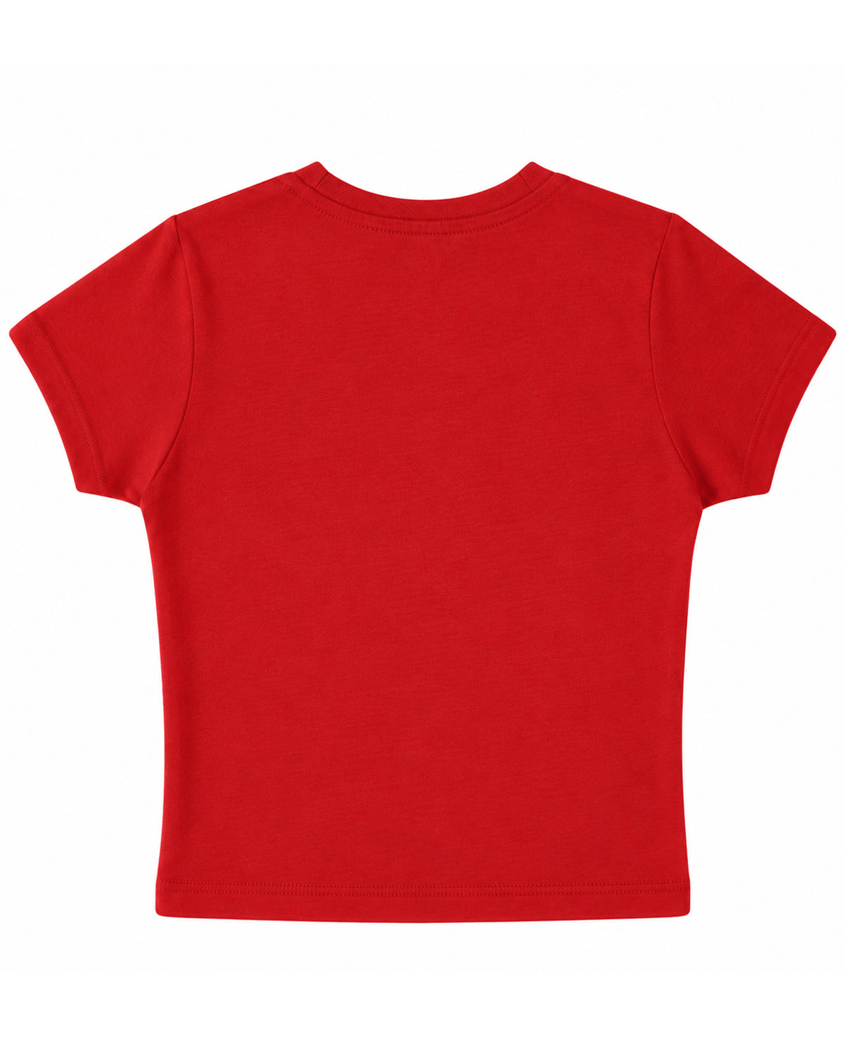 Women’s Red Baby Tee – 220 GSM Premium Cotton Lycra Fitted Crop T-Shirt